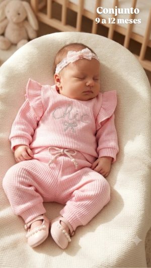 Conjunto rosa inverno Tile baby tam G