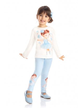 Conjunto "Ballerina Dreams": Blusa e Legging em Malha Suede com Strass
Tam 6