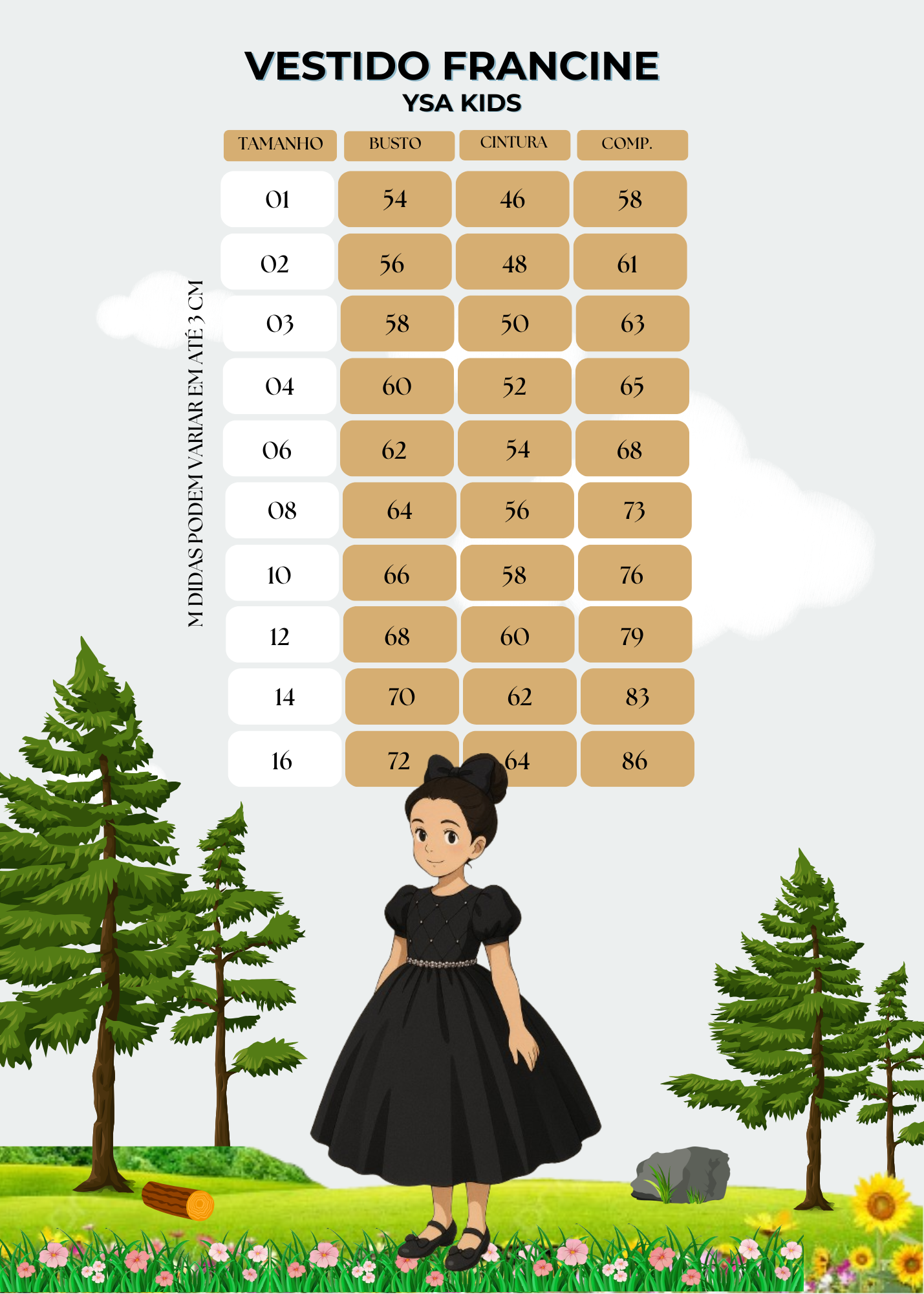 Vestido Ysa Kids Francine Rose - Imagem 6